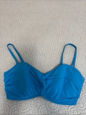 Sunsets Blue Women's Convertible Swim Bikini Top NWOT underwire lined cups 34DD